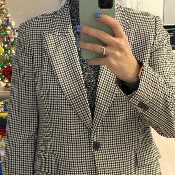 Massimo Dutti checked wool blazer - Picture 8 of 15